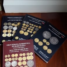 Catálogos y Libros de Monedas: 4 CATALOGOS SUBASTA DE MARTI HERVERA Y SOLER Y LLACH. AÑO 2015.