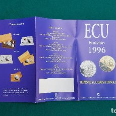 Catálogos e Livros de Moedas: ECU EMISION (1996) FNMT - HOMENAJE A LA MARINA ESPAÑOLA. Lote 237130355