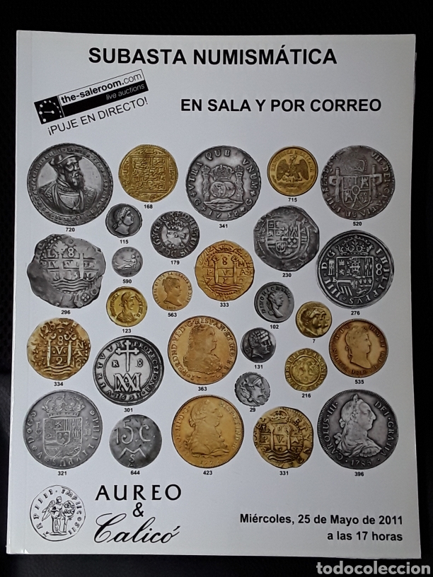 Cat&aacute;logos y libros de monedas: CATALOGO SUBASTA NUMISMATICA AUREO. MAYO 2011 - Foto 1