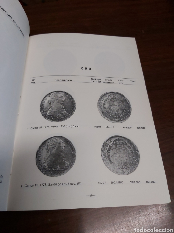 Cat&aacute;logos y libros de monedas: SUBASTA POSTAL. 1980. MONEDAS. - Foto 2