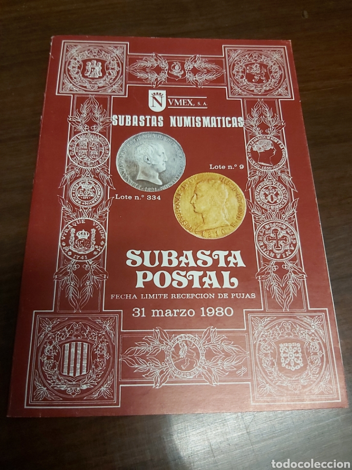 Cat&aacute;logos y libros de monedas: SUBASTA POSTAL. 1980. MONEDAS. - Foto 1