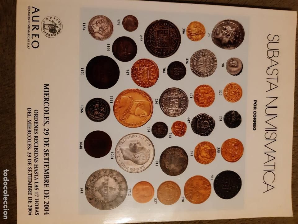 Cat&aacute;logos y libros de monedas: CATALOGO SUBASTA NUMISMATICA - Foto 1