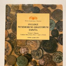 Catálogos y Libros de Monedas: SYLLOGE NUMMORUM GRAECORUM ESPAÑA , VOLUMEN 1 , CARMEN ALFARO , CATALOGO MONEDAS. Lote 304568423