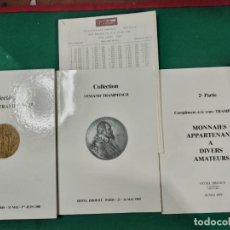 Catálogos y Libros de Monedas: CATALOGO DE LA SUBASTA DE MONEDAS DE LA COLECCION ARMAND TRAMPITSCH. HOTEL GEORGE V. PARIS 1988-89