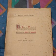 Catálogos y Libros de Monedas: LA CECA DE VALENCIA Y LAS ACUÑACIONES VALENCIANAS S. XIII AL XVIII. - FELIPE MATEU Y LLOPIS -1929 -. Lote 330112833
