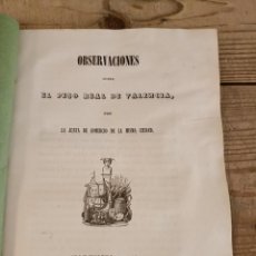 Catálogos y Libros de Monedas: OBSERVACIONES SOBRE EL PESO REAL DE VALENCIA, 1841, 24 PAGINAS, MUY RARO. Lote 349115994