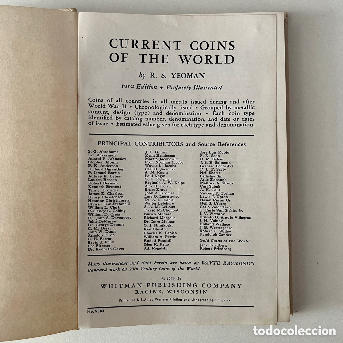 Cat&aacute;logos y libros de monedas: Antiguo libro (1966) sobre monedas del mundo - Foto 3