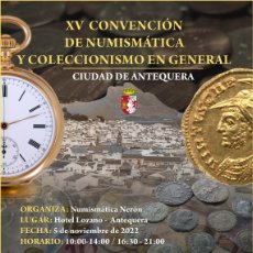Catálogos y Libros de Monedas: EXPOSITOR PARA CONVENCION NUMISMATICA EN ANTEQUERA. Lote 364689951