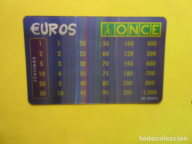 Cat&aacute;logos y libros de monedas: CONVERSOR PESETAS EUROS ONCE - Foto 1