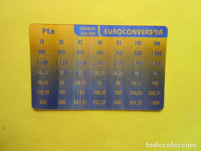 Cat&aacute;logos y libros de monedas: CONVERSOR PESETAS EUROS EROSKI - Foto 2