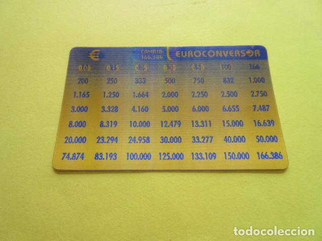 Cat&aacute;logos y libros de monedas: CONVERSOR PESETAS EUROS EROSKI - Foto 1
