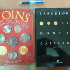 Catálogos y Libros de Monedas: LOTE DE 2 LIBROS: COINS DE HOWARD LINECAR Y BARCELONA I LA MONEDA CATALANA DE M. CRUSAFONT.. Lote 367309939