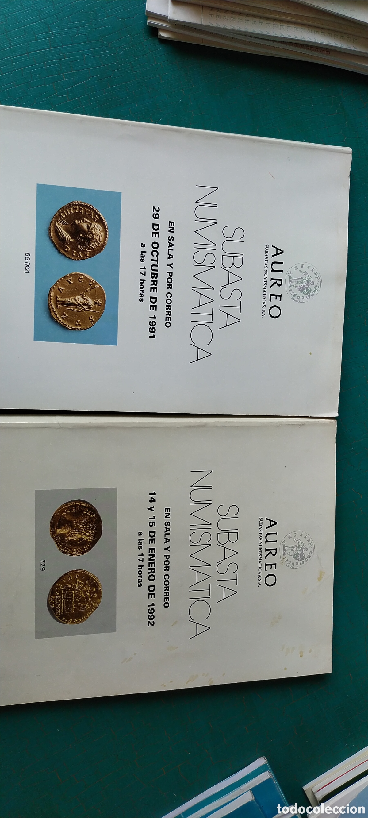 Cat&aacute;logos y libros de monedas: &Aacute;ureo subasta numism&aacute;tica 1991 1992 - Foto 1