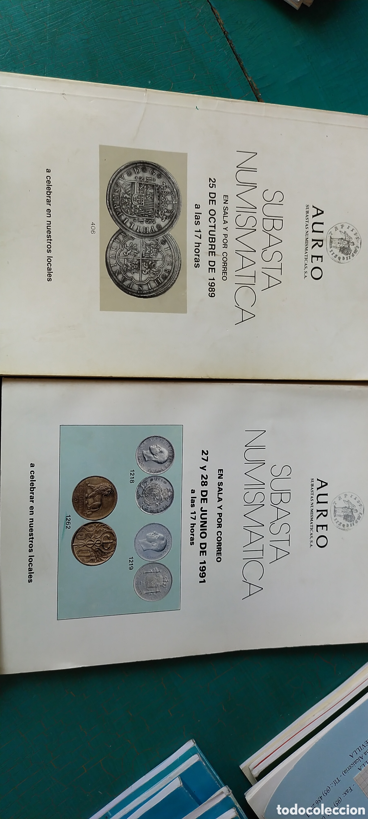 Cat&aacute;logos y libros de monedas: &Aacute;ureo subasta numism&aacute;tica cuatro cat&aacute;logos - Foto 1