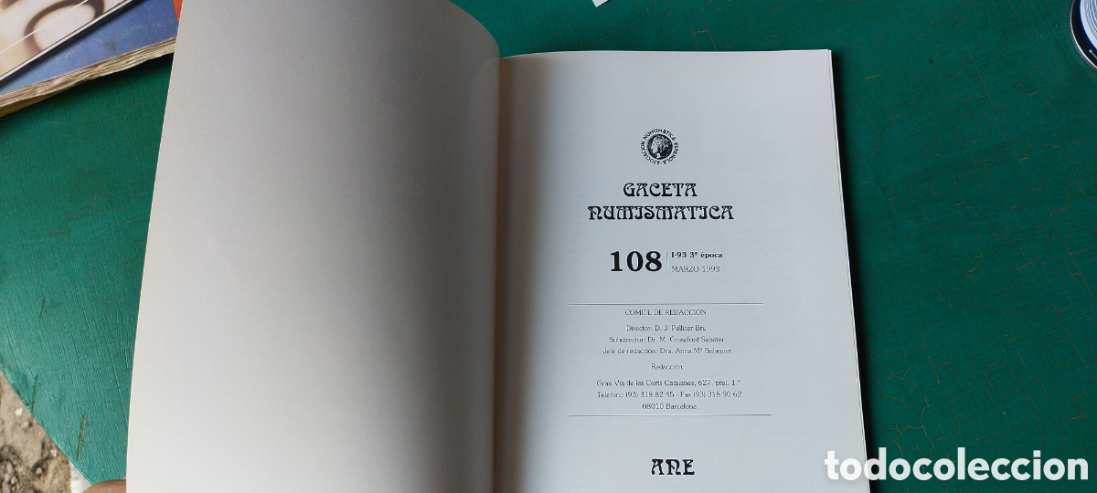 Cat&aacute;logos y libros de monedas: Gaceta numism&aacute;tica 108 marzo 1993 - Foto 2
