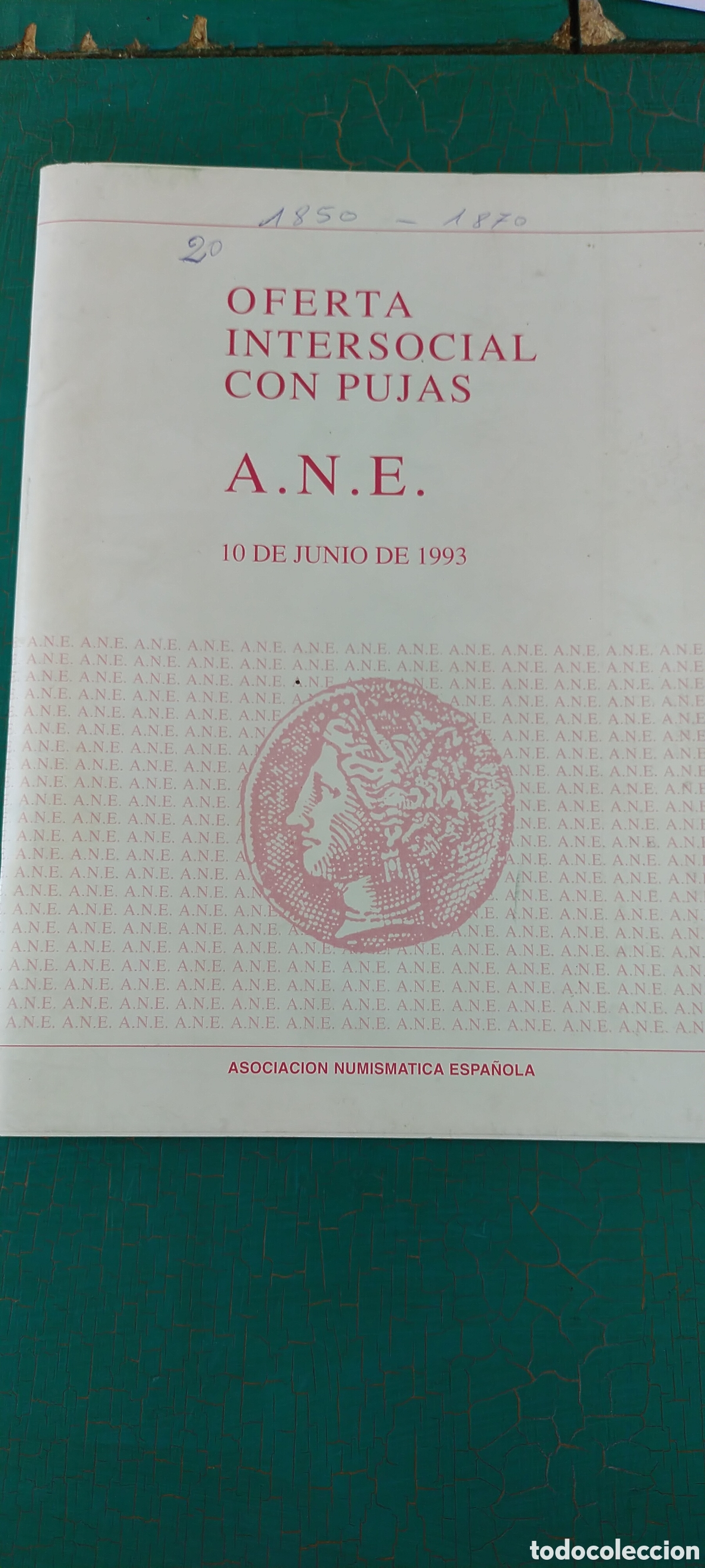 Cat&aacute;logos y libros de monedas: Oferta Inter social con pujas ane 1993 - Foto 1
