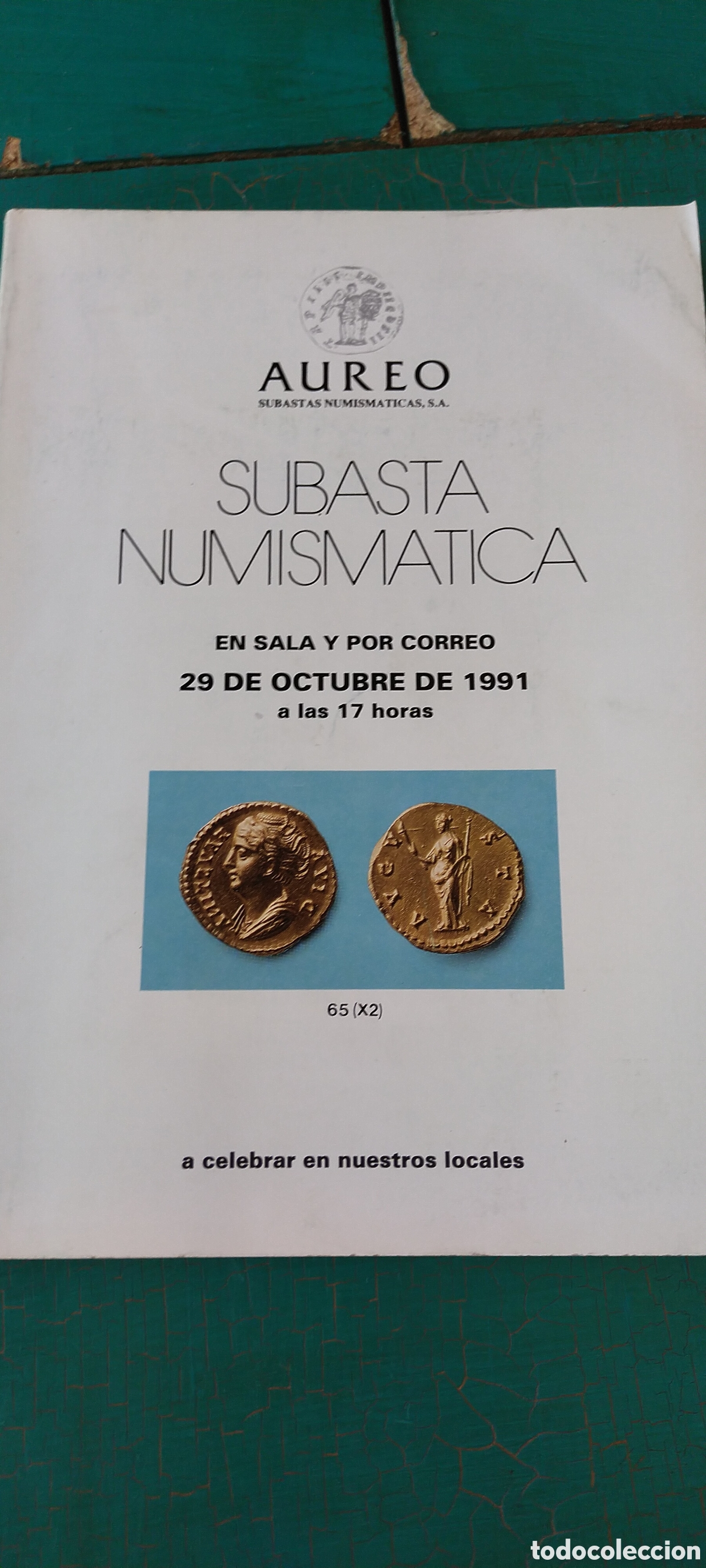 Cat&aacute;logos y libros de monedas: &Aacute;ureo subasta numism&aacute;tica 1991 - Foto 1
