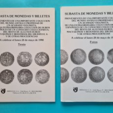 Catálogos y Libros de Monedas: NUMISMATICA - SUBASTA DE MONEDAS - IBERGOLD - 28 MAYO 1990 - 2 CATALOGOS TEXTO + FOTOS. Lote 375688254
