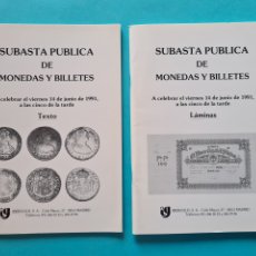 Catálogos y Libros de Monedas: NUMISMATICA - SUBASTA DE MONEDAS Y BILLETES - IBERGOLD -14 JUNIO 1991 - 2 CATALOGOS TEXTO + FOTOS. Lote 375688929