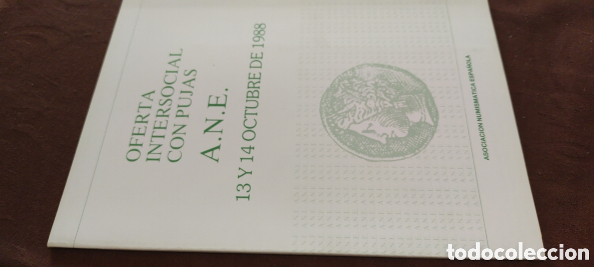 Cat&aacute;logos y libros de monedas: Oferta Intersocial con pujas Ane 1988 - Foto 1