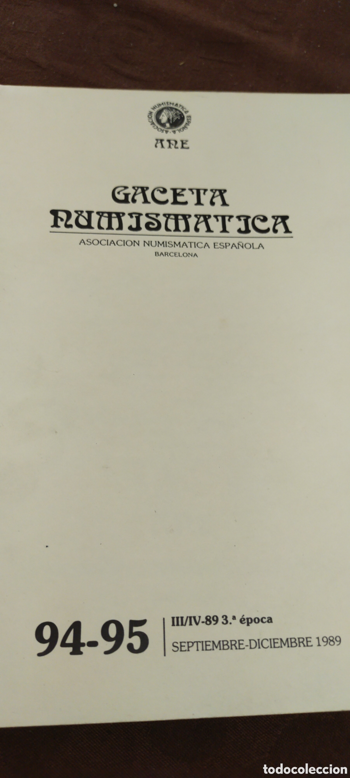 Cat&aacute;logos y libros de monedas: Gaceta numism&aacute;tica 94 95 - Foto 1