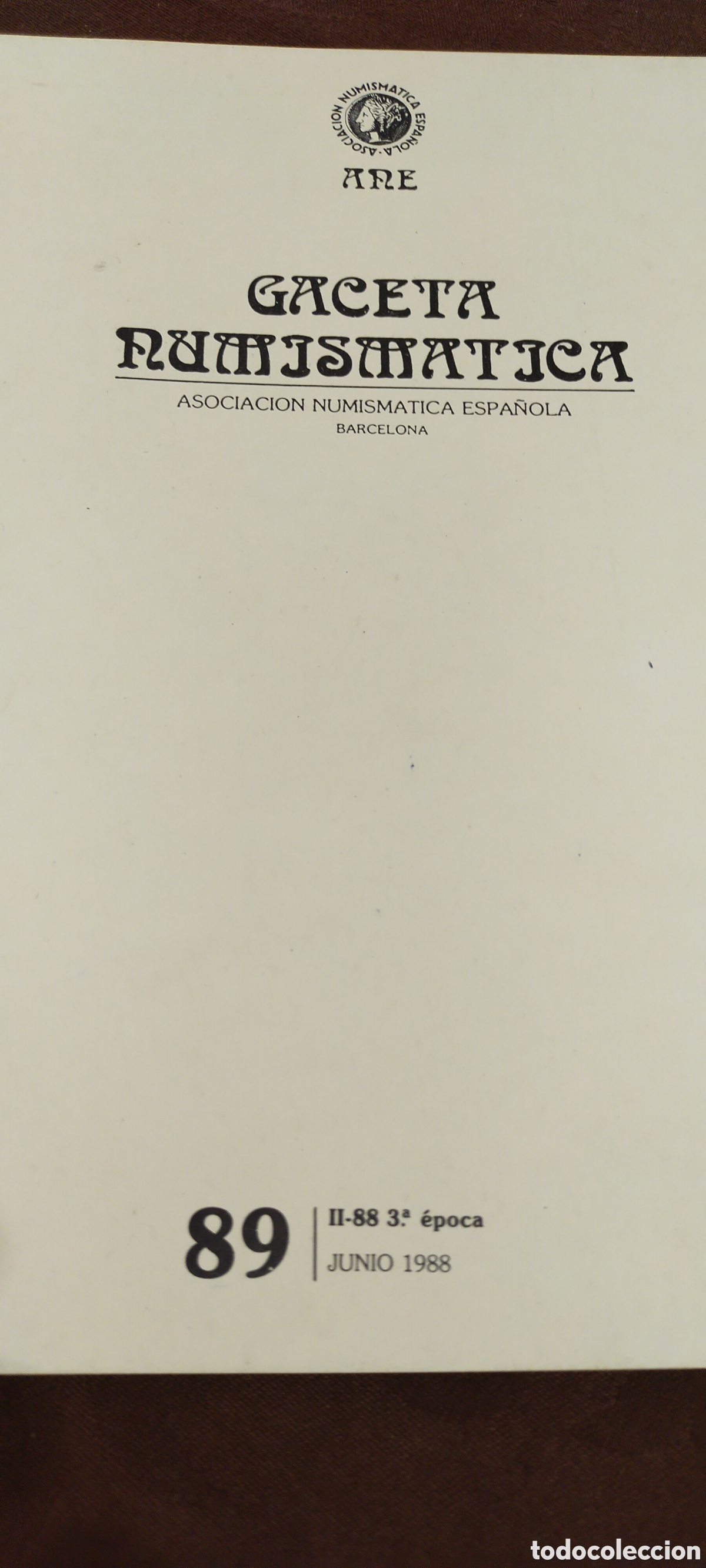 Cat&aacute;logos y libros de monedas: Gaceta numism&aacute;tica 88 - Foto 1