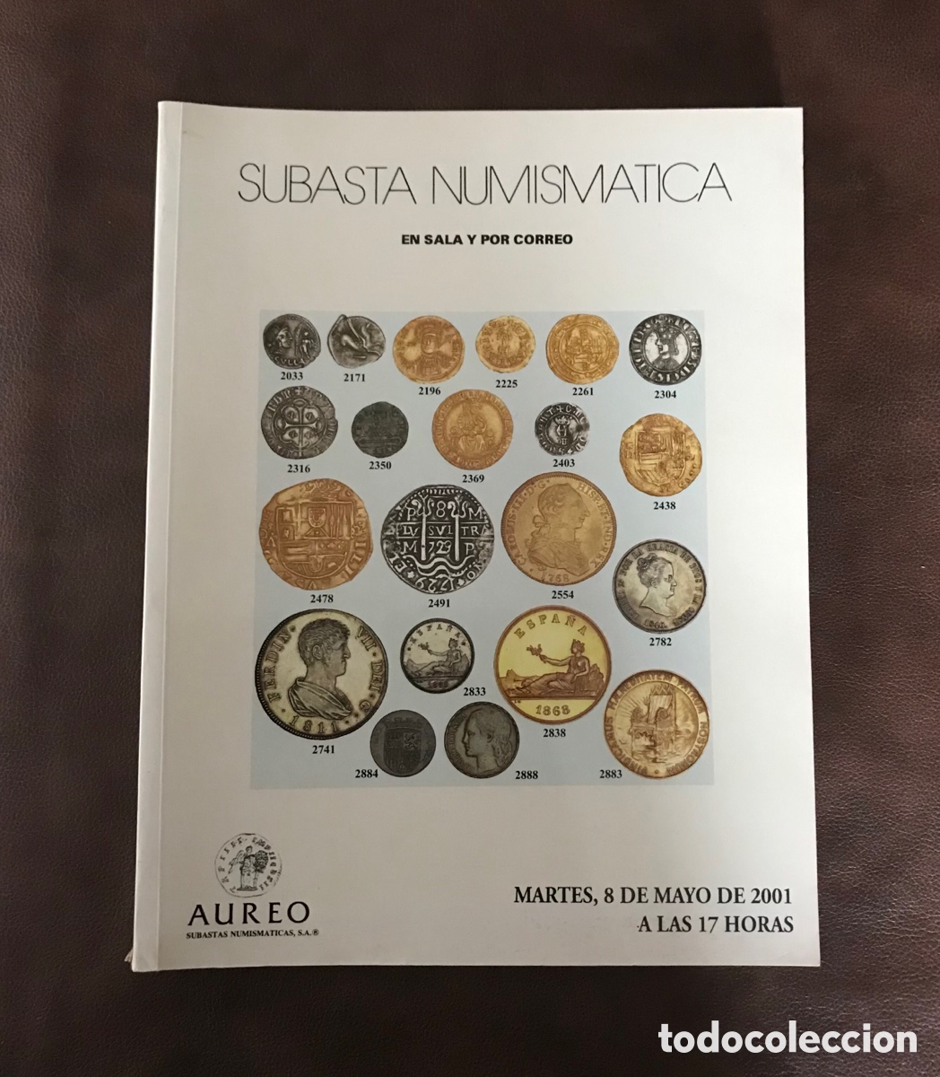 Cat&aacute;logos y libros de monedas: Subasta numismatica. Aureo. Lote de 3. 2001. - Foto 4