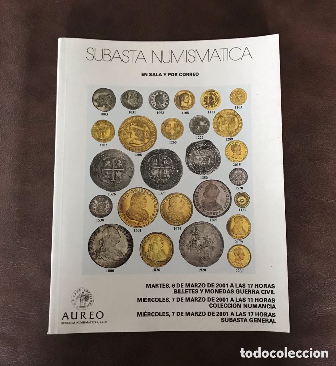 Cat&aacute;logos y libros de monedas: Subasta numismatica. Aureo. Lote de 3. 2001. - Foto 7