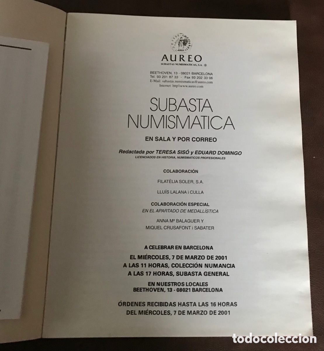 Cat&aacute;logos y libros de monedas: Subasta numismatica. Aureo. Lote de 3. 2001. - Foto 9