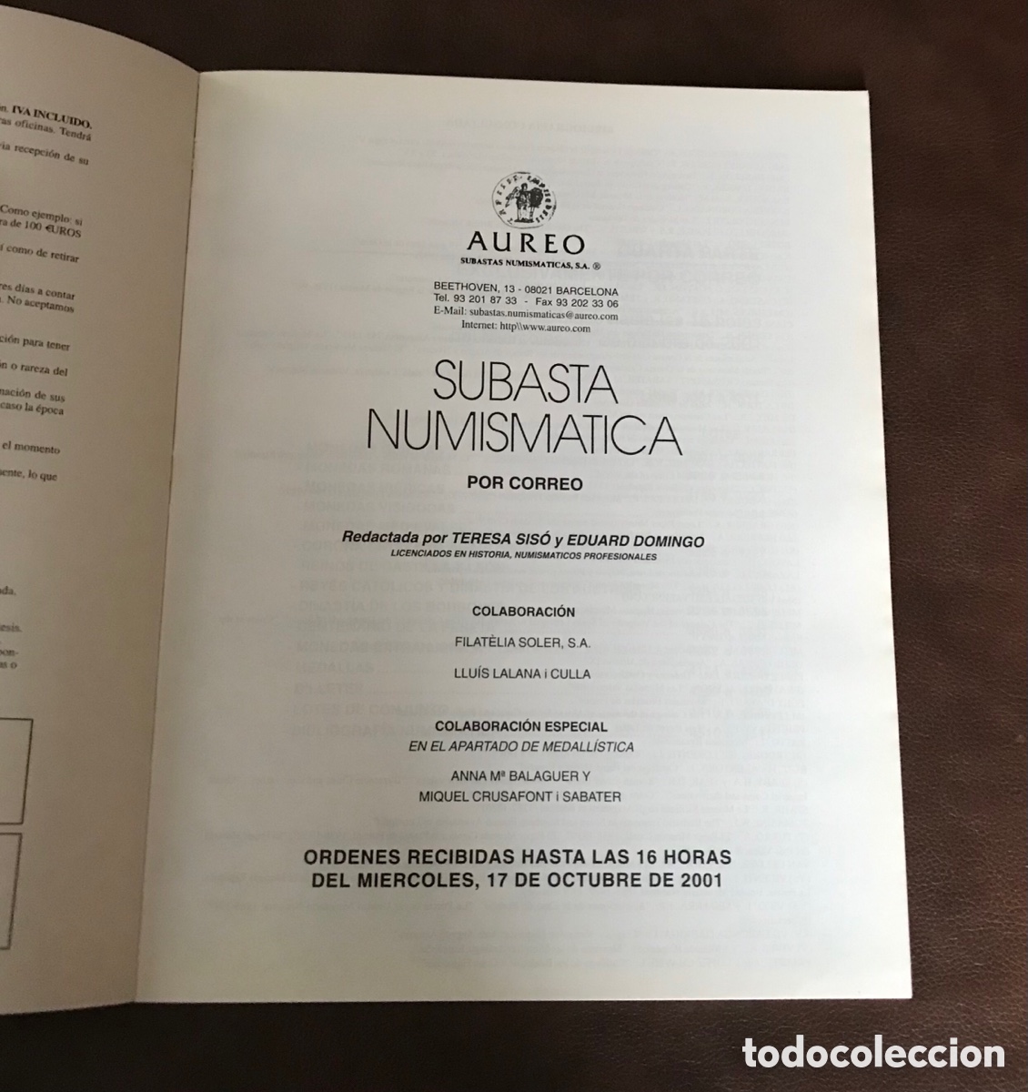 Cat&aacute;logos y libros de monedas: Subasta numismatica. Aureo. Lote de 3. 2001. - Foto 3