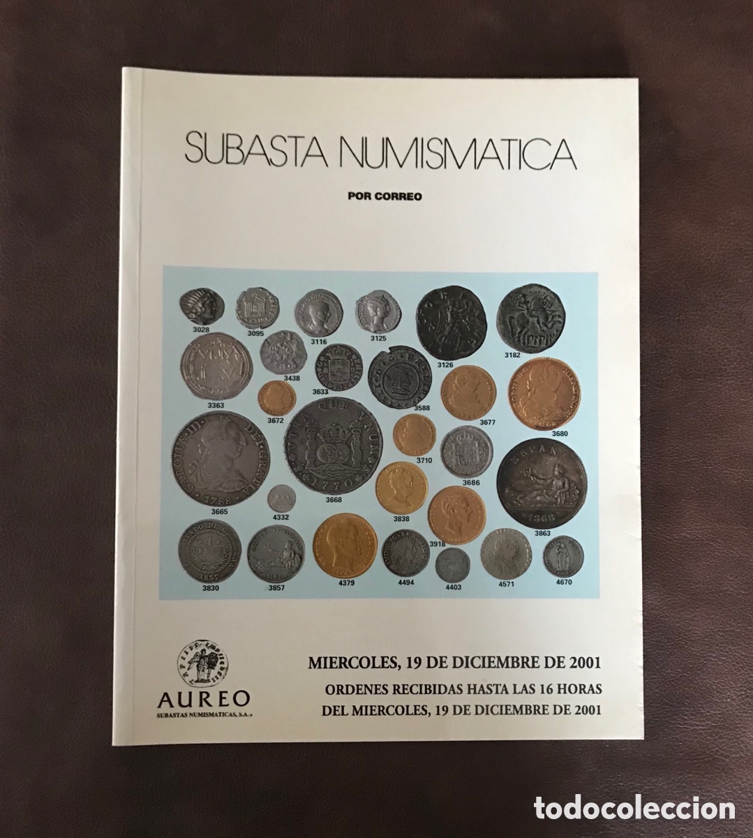 Cat&aacute;logos y libros de monedas: Subasta numismatica. Aureo. Lote de 3. 2001. - Foto 7