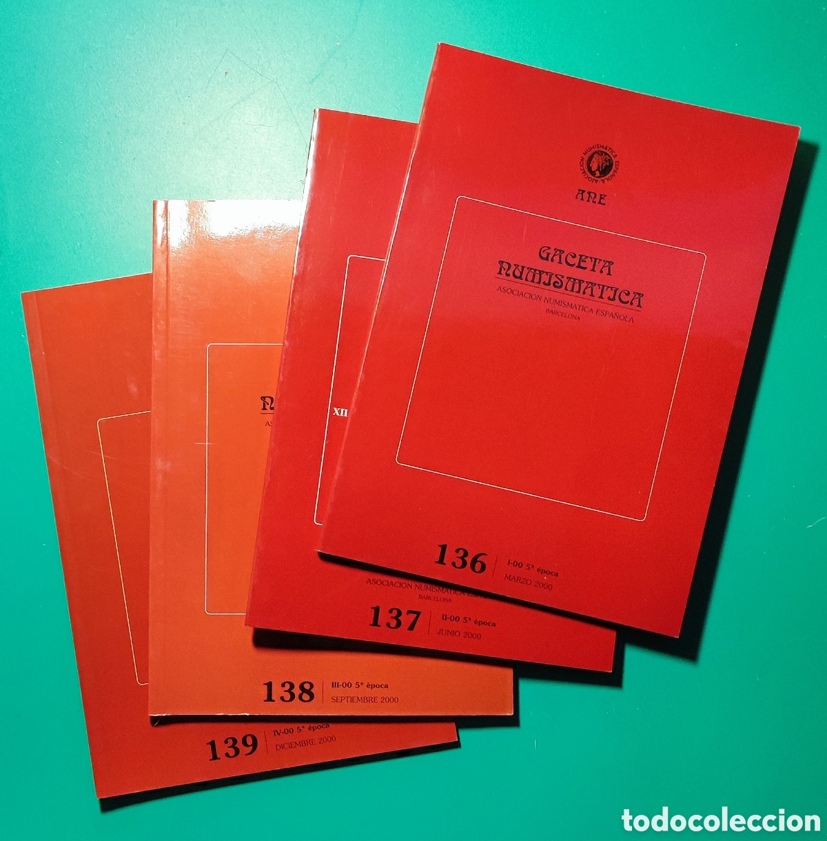 Cat&aacute;logos y libros de monedas: A.N.E. 4 libros Gaceta Numism&aacute;tica. 2000. - Foto 1