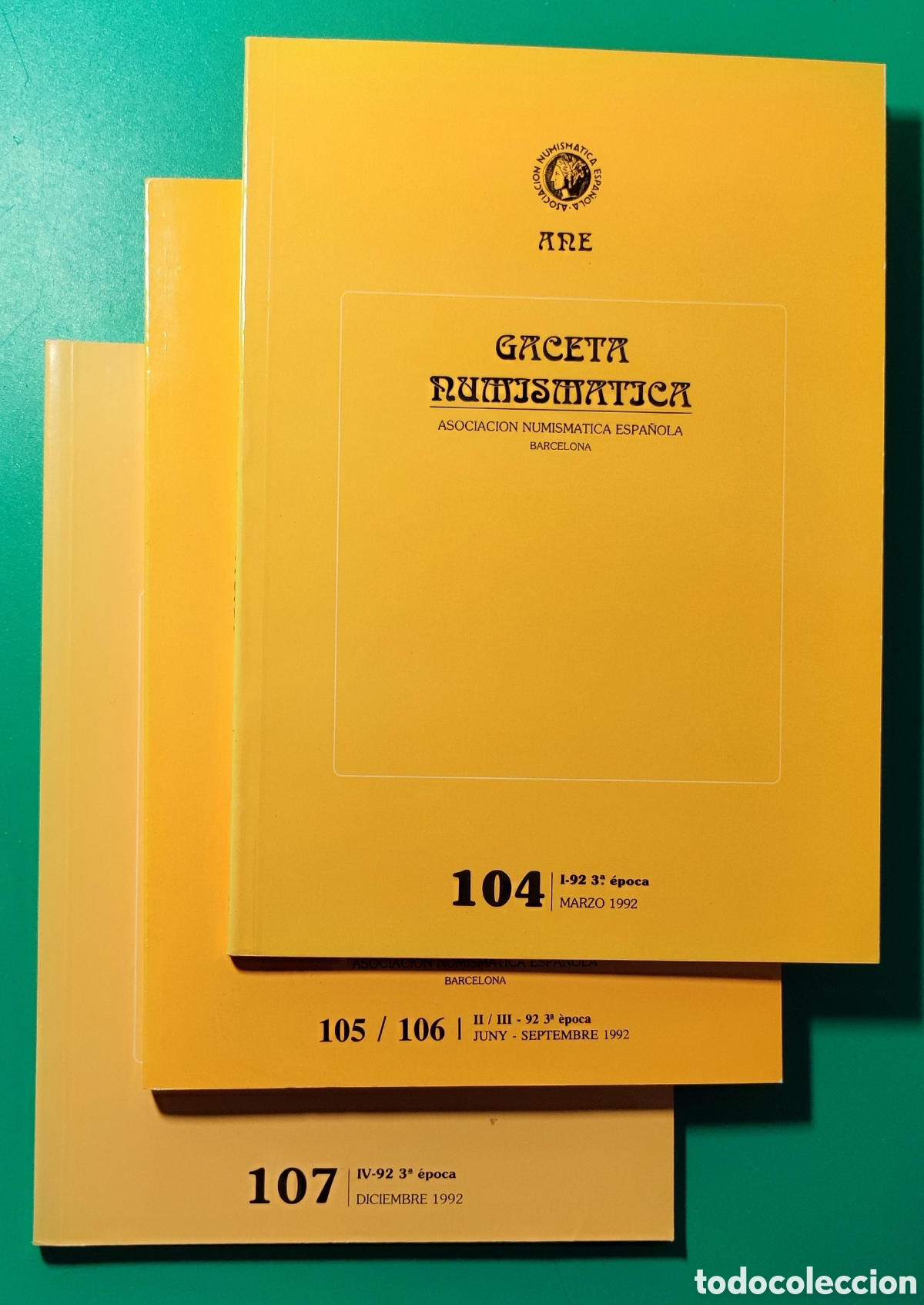 Cat&aacute;logos y libros de monedas: A.N.E. 3 libros Gaceta Numism&aacute;tica. 1992. - Foto 1