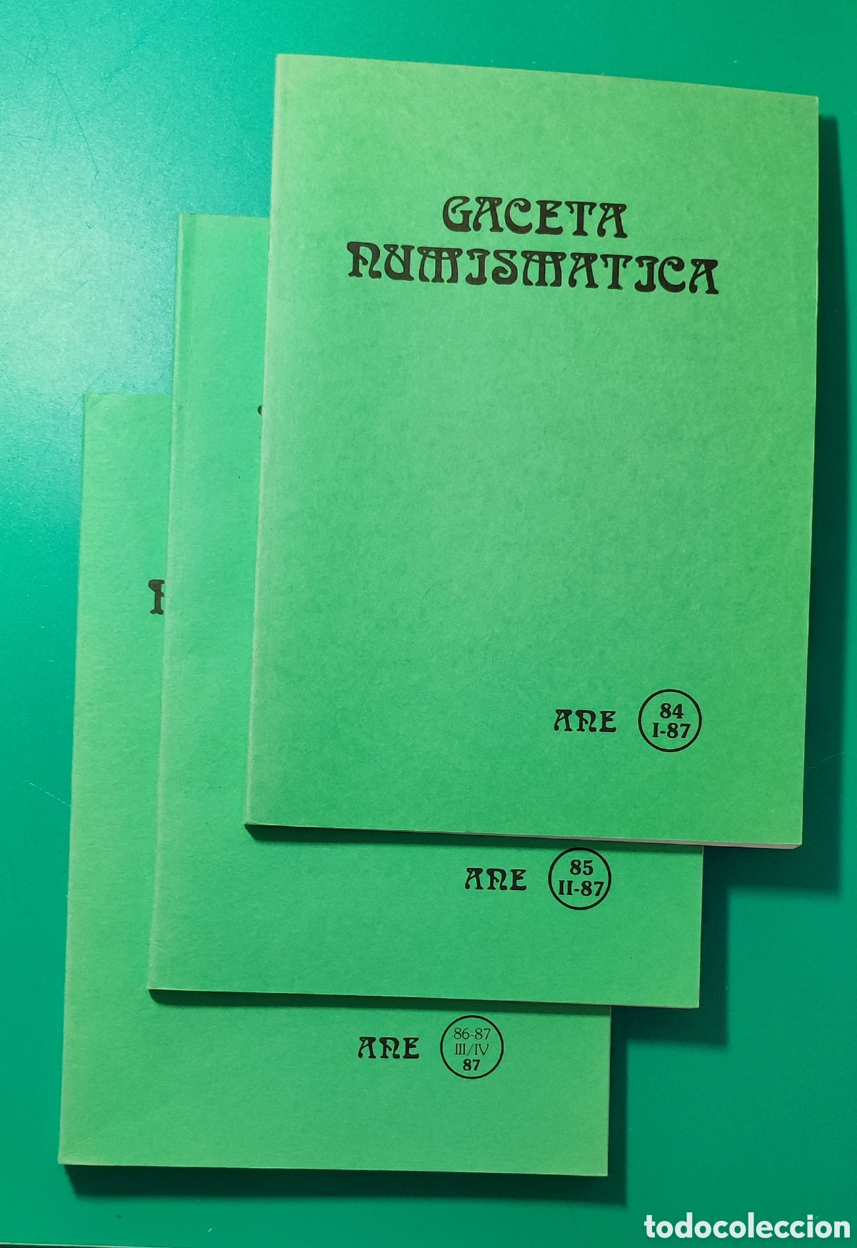 Cat&aacute;logos y libros de monedas: A.N.E. 4 libros Gaceta Numism&aacute;tica. 1987. - Foto 1