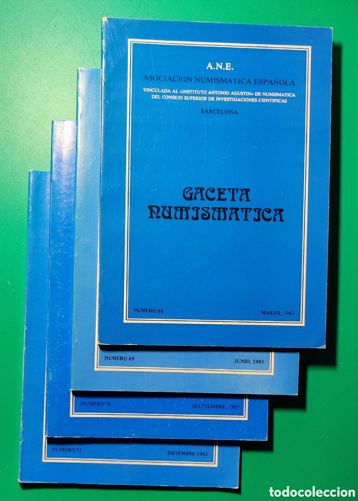 Cat&aacute;logos y libros de monedas: A.N.E. 4 libros Gaceta Numism&aacute;tica. 1983. - Foto 1
