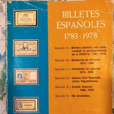 Catálogos y Libros de Monedas: BILLETES ESPAÑOLES 1783-1978. JOSÉ A. VICENTI.