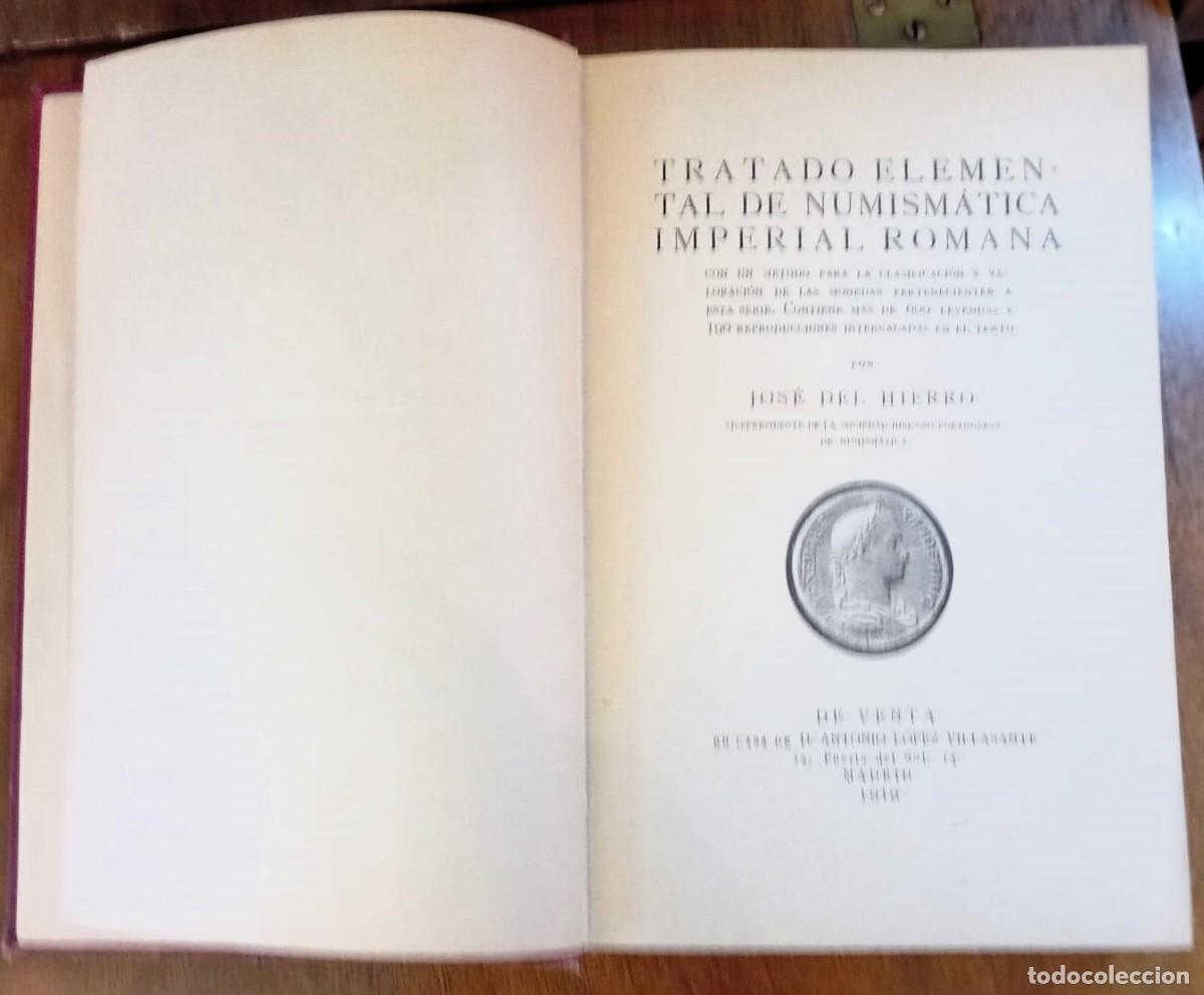 Cat&aacute;logos y libros de monedas: Tratado elemental de numism&aacute;tica imperial romana 1919 - Foto 8