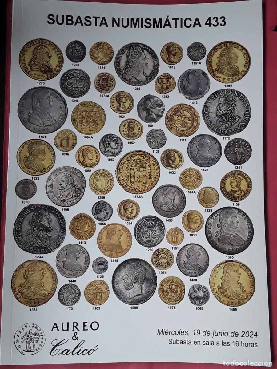 Cat&aacute;logos y libros de monedas: CATALOGO SUBASTA AUREO JUNIO 2024 - Foto 1