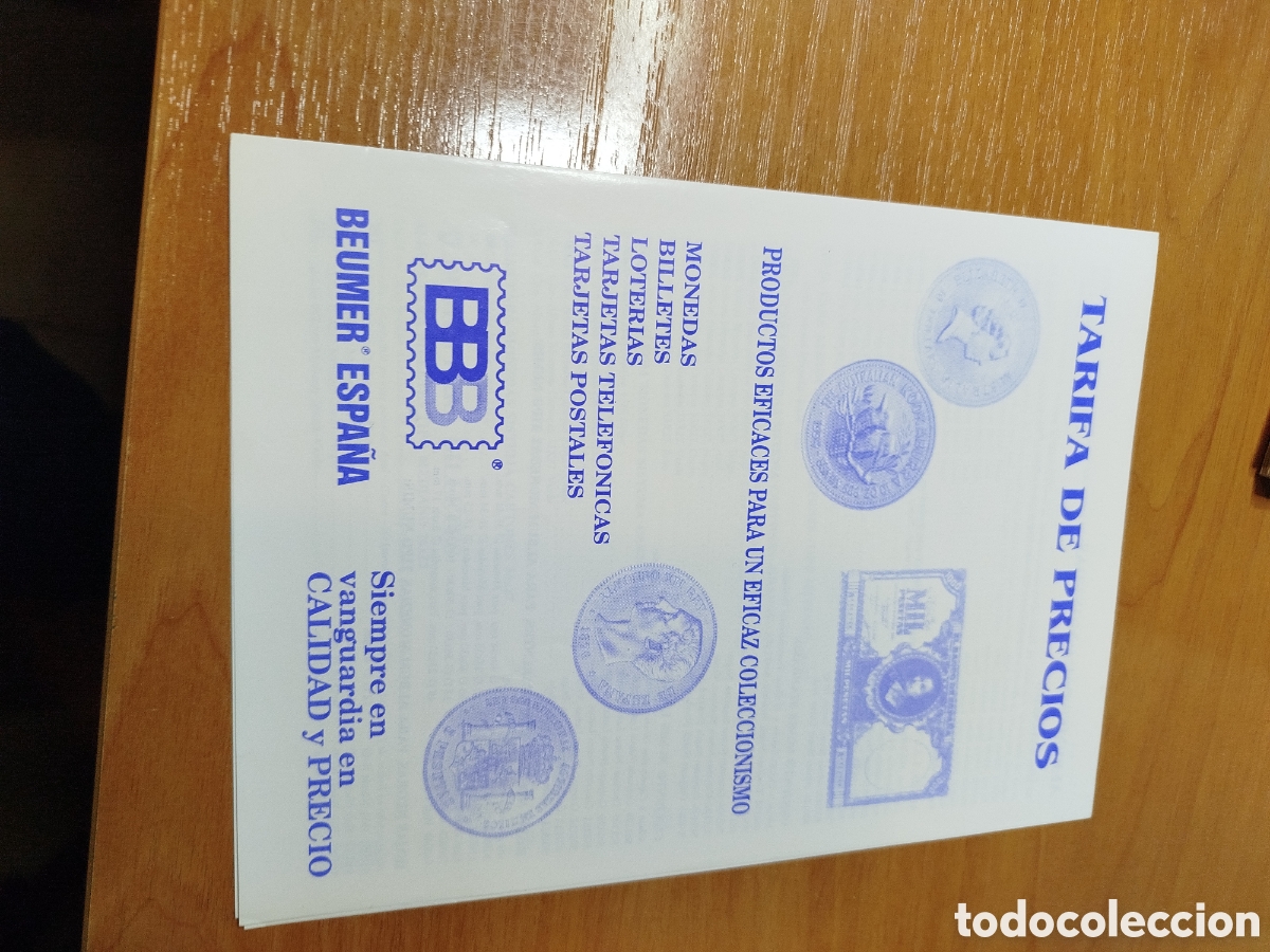 Cat&aacute;logos y libros de monedas: Tarifa de precios de material numism&aacute;tico el pesetas - Foto 1