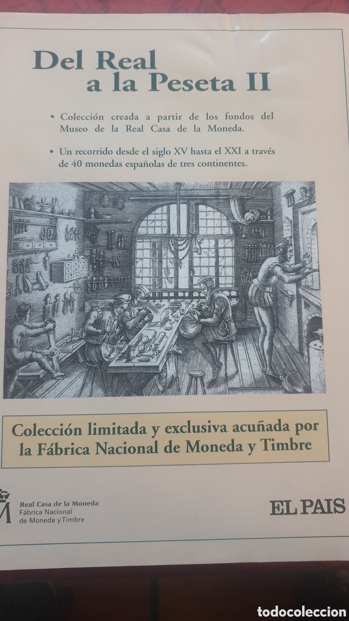 Cat&aacute;logos y libros de monedas: Folleto El Pais monedas espa&ntilde;olas - Foto 1