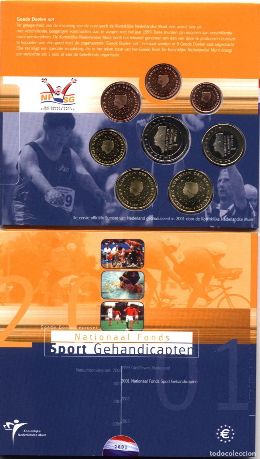 Cat&aacute;logos y libros de monedas: Monedas Euros Holanda Cartera 2001 - Foto 1