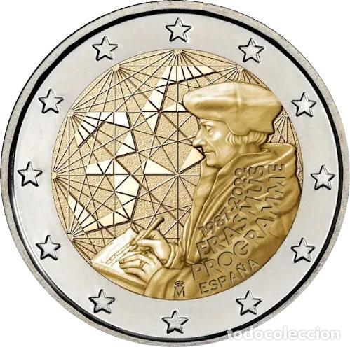 Cat&aacute;logos y libros de monedas: Espa&ntilde;a 2022 2 &euro; euros conmemorativos Programa Erasmus - Foto 1