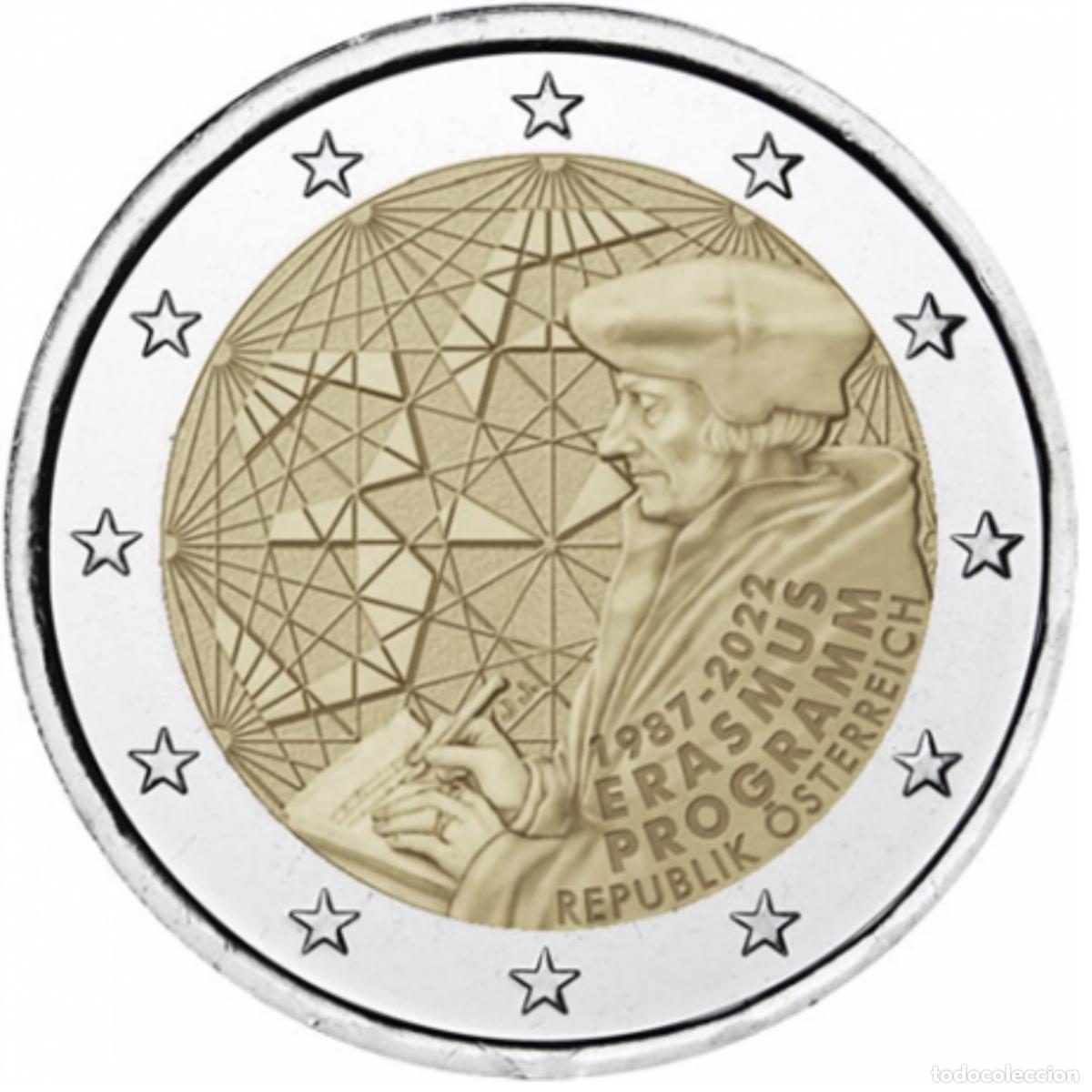Cat&aacute;logos y libros de monedas: Luxemburgo 2022 2 &euro; euros conmemorativos Programa Erasmus - Foto 1