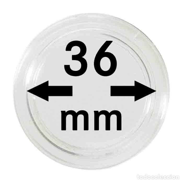 100 Capsulas De Caja Plástico Para Moneda 30mm, Ajustable | Meses Sin