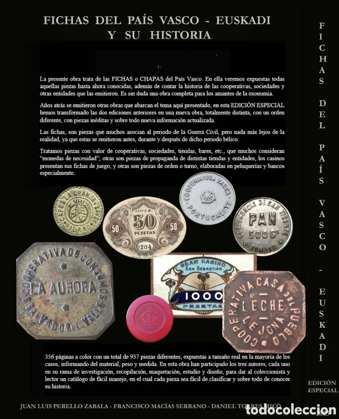 Cat&aacute;logos y libros de monedas: libro FICHAS pais vasco - Foto 2