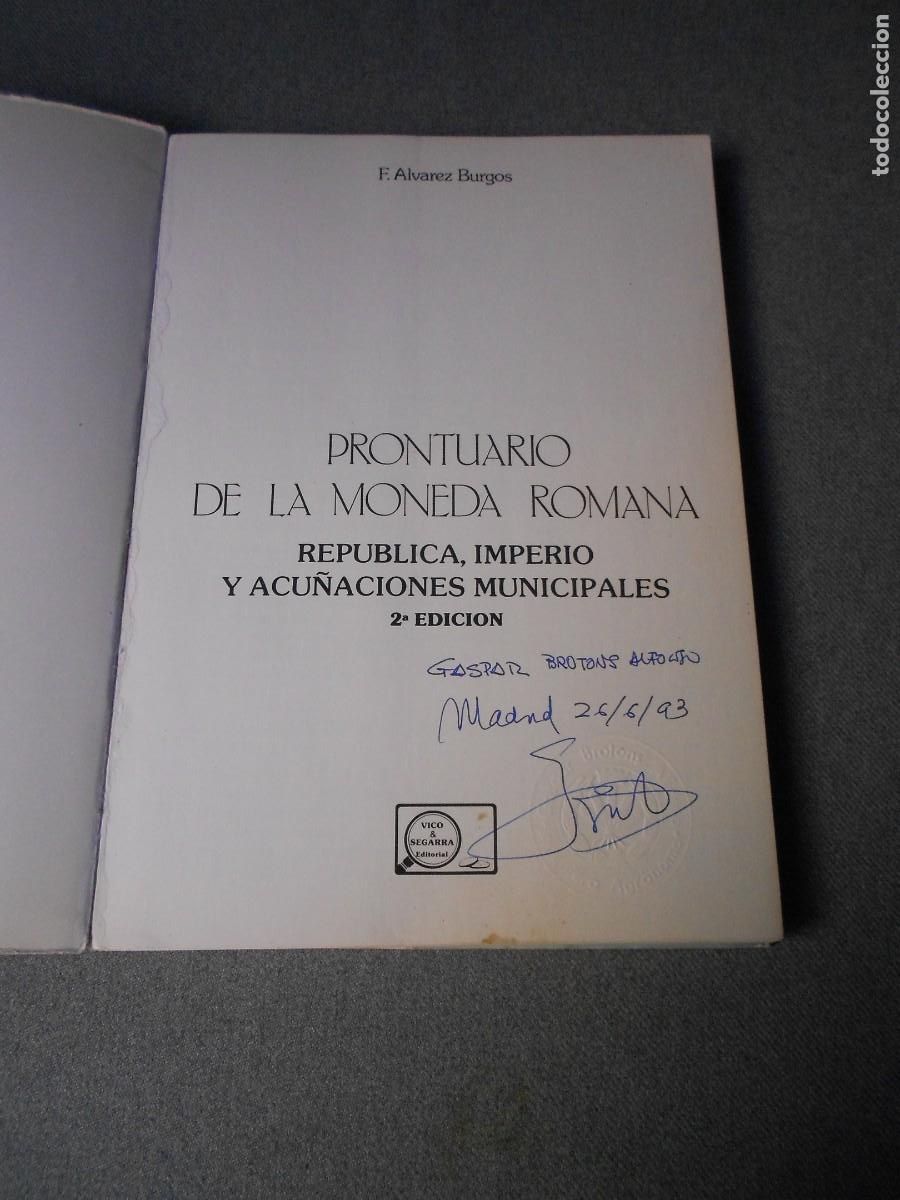 Cat&aacute;logos y libros de monedas: PRONTUARIO DE LA MONEDA ROMANA - Foto 2