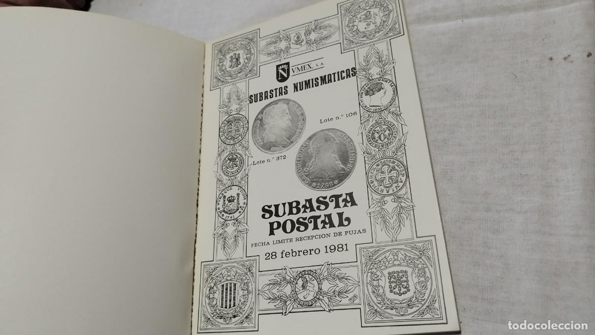 Cat&aacute;logos y libros de monedas: SUBASTA POSTAL 1981 / UMEX / SUX 07 / MONEDAS - Foto 5