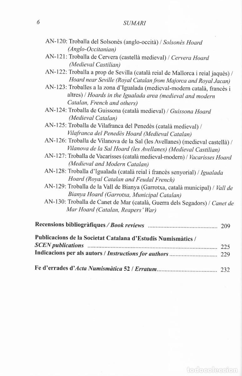 Cat&aacute;logos y libros de monedas: (SCEN) Acta Numism&agrave;tica n&ordm;53 (2023). - Foto 5