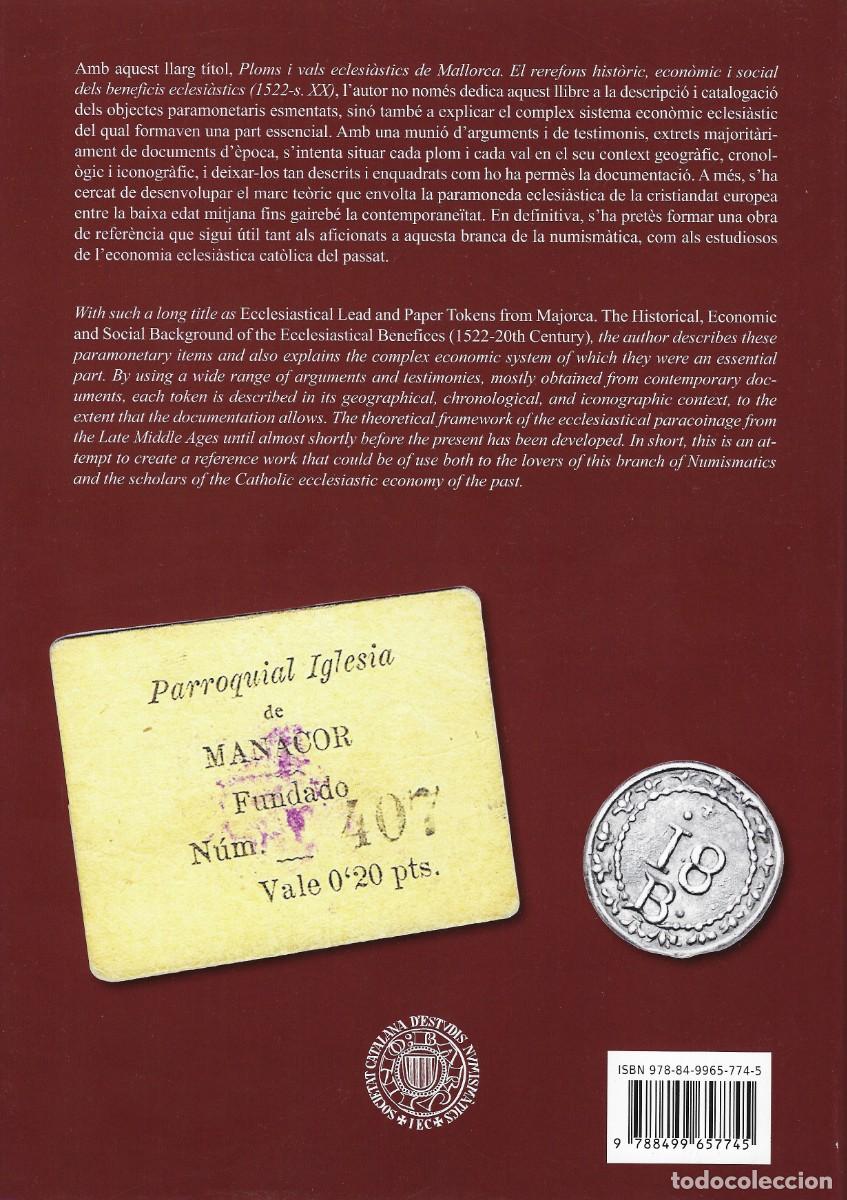 Cat&aacute;logos y libros de monedas: (SCEN) Jaume Boada Salom. Ploms i Vals Eclesi&agrave;stics de Mallorca. - Foto 2