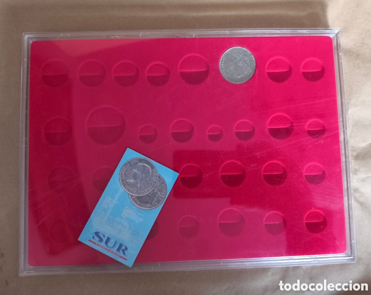 Cat&aacute;logos y libros de monedas: Bandeja para monedas colecci&oacute;n pesetas - Foto 1